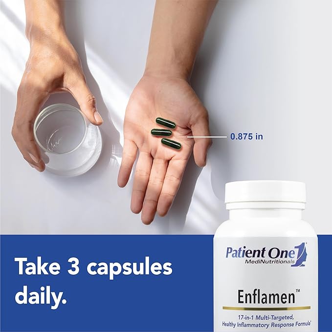 Patient One Enflamen | Supplement to Support Healthy Inflammatory Response and Joint Comfort* | with Turmeric, Ginger, Capsicum and More | 90 Capsules