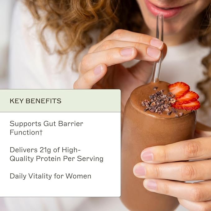 Amy Myers MD Paleo Protein Powder - Double Chocolate, 20 Servings - Collagen-Based Gut Function Support - Gluten-Free & Non-Dairy Protein Supplement