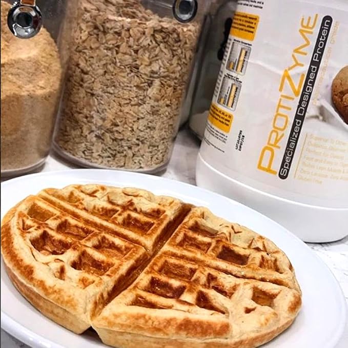 Metabolic Nutrition, Protizyme, 100% Whey Protein Powder, High Protein, Low Carb, Low Fat with Digestive Enzymes, 24 Essential Vitamins and Minerals, Peanut Butter Cookie, 2 Pound