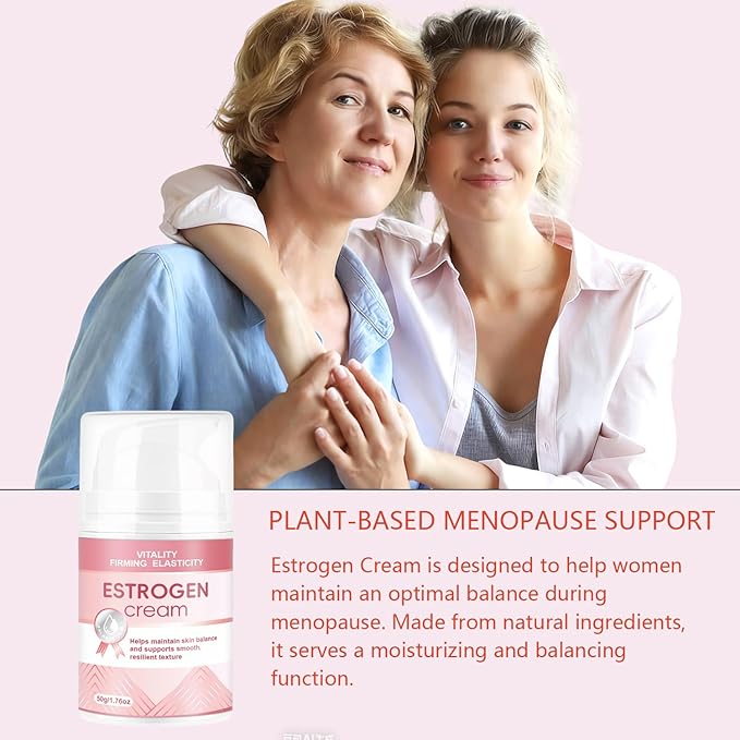 Estrogen Cream for Face, Estriol Face Cream, Natural Bioidentical Progesterone Cream for Menopause Relief, Moisturizers,Hormone Balance,kin Firmness & Hyaluronic Acid 1.76 fl. Oz