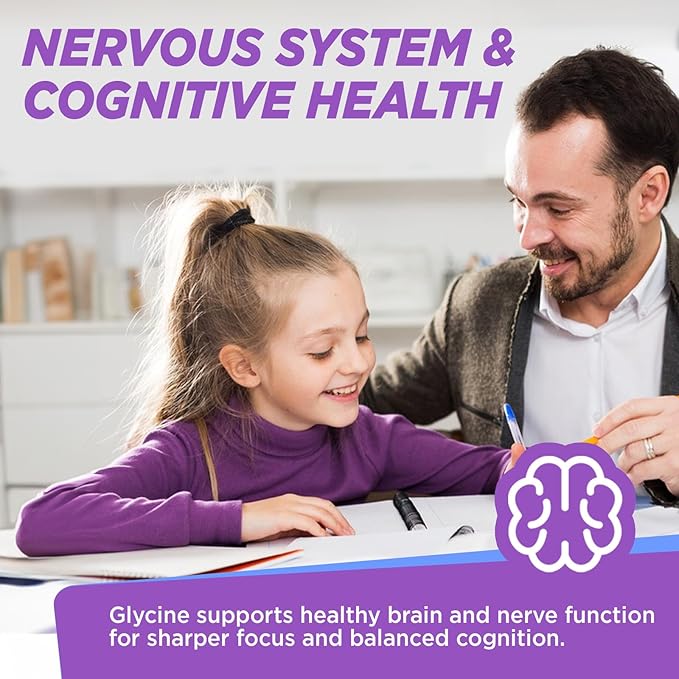 duwhot Glycine Gummies, 3g(3000 mg) Glycine Supplements for Sleep, Detox, Relax, Nerve Support, Blueberry Flavor, Sugar-Free, Vegan, Non-GMO, Gluten-Free, 120 Ct.