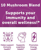Lunakai USA Made Super Mushroom Gummies for Adults – 10-in-1 Adaptogenic Mushroom Supplement with Lion’s Mane – Daily Focus & Brain Support, 60ct