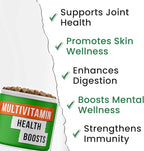 Dog Vitamins + Glucosamine - Chewable Multivitamins + Probiotics, Omega - Hip & Joint Support, Skin & Coat, Gut Health - Adult & Senior - Large & Small Breed - 240 Chews