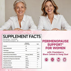 Perimenopause Support Gummies for Women - Menopause Relief & Balance Supplement with Black Cohosh Chasteberry Vitamins D3 B6 for Hot Flashes Night Sweats & Mood