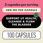 D Mannose 520mg Capsules - Organic D Mannose Supplement for UTI Support, Urinary Tract Bladder Health Pills, Plant Based Formula, Vegan Non GMO, No Fillers, 100 Capsule Count Made USA Certified Kosher