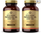 Solgar Evening Primrose Oil 1300 mg, 60 Softgels (Pack of 2) - Promotes Healthy Skin - Nutritional Support for Women - Non-GMO, Gluten Free, Dairy Free - 120 Total Servings
