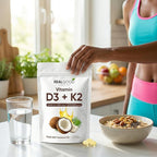 Real Good Essentials Vitamin D3K2 – 300 Softgels,High Absorption Softgels for Bone, Heart & Immune Support – Virgin Coconut Oil, Easy to Swallow