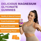 Magnesium Glycinate Gummies Supplement for Adults Women, Magnesium Gummies with L-Threonate, Ashwagandha, Vitamin B6- Sleep, Relaxation, Calm, Energy, Vegan, Sugar Free, 60 Count