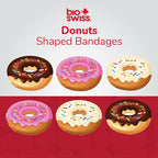 BioSwiss Bandages, Donut Shaped Self Adhesive Bandage Set, Latex Free, Sterile Wound Care, 50 Count