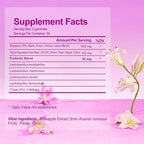 Her Juicy Feminine Probiotics Gummies for Women with Slippery Elm - Pineapple Flavor, pH Balance & Immune Health Support - Digestive & Feminine Support - Vegan Supplement, 60 C