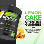 Bounce Pro Creatine Monohydrate Gummies for Men & Women, Low Calorie, 6G of Creatine per Serving, Vegan, Anti-Melting, Gluten-Free, Non-GMO (75 Count (Pack of 1), Lemon Cake)