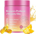 Her Juicy Feminine Probiotic Gummies for Women, Women Probiotic Slippery Elm Gummies, Tropical Pineapple Flavor, Supports pH Balance, Vegan, Gluten Free| 60 Count