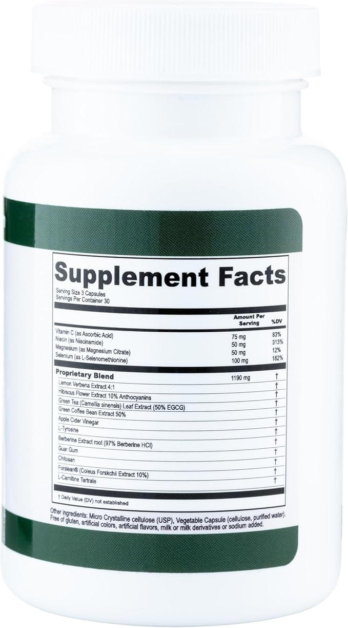 MediTrim Energy Supplements, Metabolism Booster, Supports Vitality, Satiety & Physique Goals, Smooth System Balance Green Coffee Bean, Apple Cider Vinegar, Hibiscus 90 Capsules (Pack of 1)