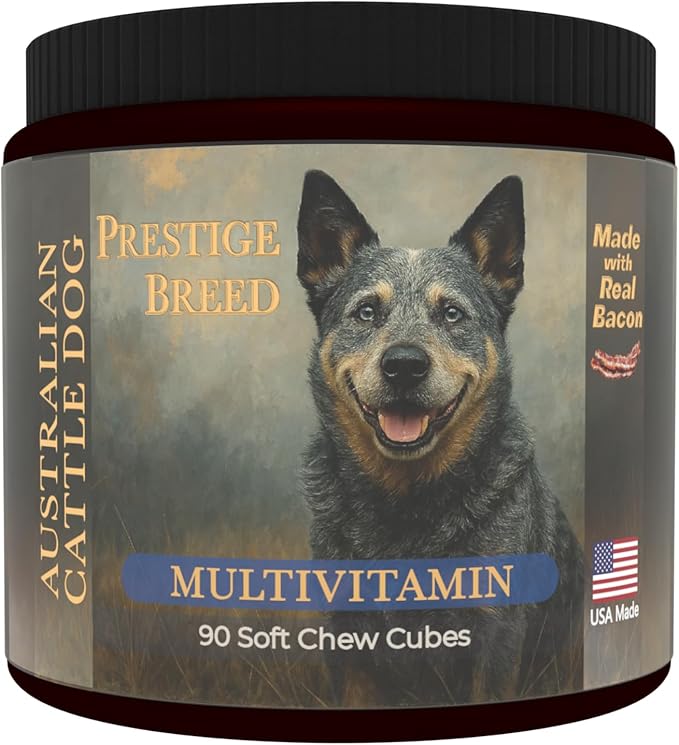 Australian Cattle Dog Multivitamins, 90 Count, Made in the USA with Real Bacon
