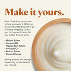 Keto Chow Eggnog | Keto Meal Replacement Shake Powder | Nutritionally Complete | Low Carb | Delicious Easy Meal Substitute | Protein Rich You Choose The Fat | Single Meal