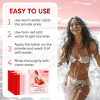 Yoni Soap Bars & Natural Yoni Oil Set, Natural Vaginal Wash for Women Feminine Wash Vaginial Deodorants pH Balance, Eliminates Odor, Feminine Oil 30ml/1 oz, 2 Pcs Vaginal Care Soap (3pcs strawberry)