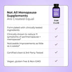 HUM Fan Club Menopause Probiotic Supplement, Estrogen Free Menopause Supplements for Women, Non Hormonal, Supports Energy & Hot Flashes, Grape Seed Extract & Siberian Rhubarb, 30 Vegan Capsules