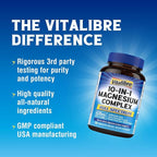 10 in 1 Magnesium Complex, 420mg Elemental Magnesium | Ultra Strength, Max Absorption | Chelated Magnesium Supplement for Nerves, Bone & Heart Health | Non-GMO, 90 Vegan Capsules