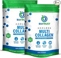 BioTrust Ageless Multi Collagen Peptides Powder – 5 Types (I, II, III, V, X) – Unflavored Collagen Powder for Women & Men – Hydrolyzed Protein – Grass Fed Beef, Fish, Chicken, Eggshell Membrane, 2-pk
