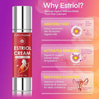 Bioidentical Estriol Cream for Women Menopause Relief - Intimate Vaginal Moisturizing Peach Cream for Women - for Vaginal Dryness & Vulva Itch – 50g / 1.76 oz