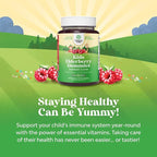 Sambucus Elderberry Gummies for Kids Health - Delicious Black Elderberry Gummies with Zinc and Vitamin C for Kids Immune Support - Gelatin and Gluten Free Non-GMO Immunity Support - 60 Count