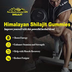 Shilajit Gummies,Pure Shilaljit Gummies,No Added Sugar,Non-GMO,Natural Organic,Ashwagandha, Gokshura | Fulvic Acid & 85+ Trace Minerals for Men- 60 Gummies(Individually Wrapped)
