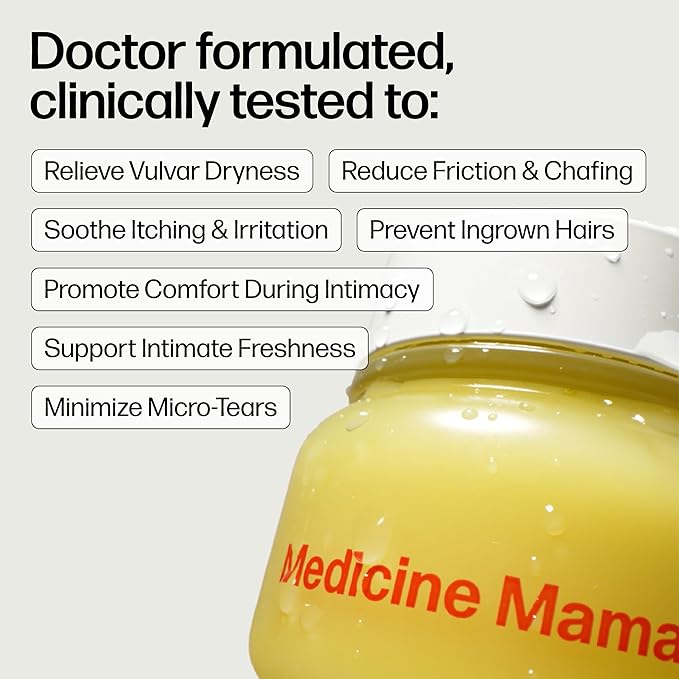 VMAGIC by Medicine Mama Organic Vulva Balm – Intimate Skin Care, Menopause Support – Relieves Feminine Dryness, Itching & Irritation – Hormone Free, Vaginal Moisturizer for Women – 3-pack (2 oz ea)