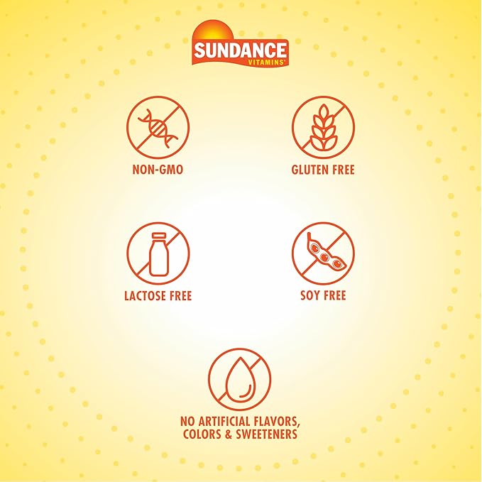 Sundance Hair, Skin & Nails Vitamins | 5000mcg | 60 Coated Caplets | with Biotin and Collagen | Non-GMO & Gluten Free Supplement