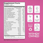 Vegan Multivitamins for Women - Once Daily - 28 Nutrients - Boost Energy, Sleep, Hair, Skin, Nails & Reduce Cravings - Keto, Vegan, Gluten Free, USA, 2-Months Supply