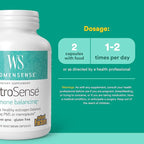 Natural Factors WomenSense EstroSense - Daily Hormonal Balance Support Supplement - Supports Healthy Menstruation & Menopause - Non-GMO Natural Supplement - 120 Vegetarian Capsules (60 Servings)