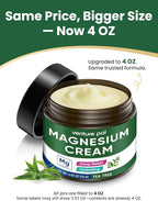 Venture Pal Topical Magnesium Cream, Fast-Absorbing Magnesium Moisturizing Lotion with Coconut Oil, Shea Butter & Hyaluronic Acid, Suitable for Kids