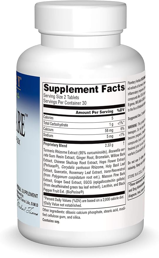 Planetary Herbals Inflama-Care 1165mg Turmeric/Boswellia Complex - 60 Tablets