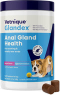 Vetnique Glandex Anal Gland Soft Chew Treats with Pumpkin for Dogs Digestive Enzymes, Probiotics Fiber Supplement for Dogs Boot The Scoot (Bacon Flavor Chews, 120 Count)