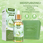 Feminine Wash & Yoni Oil & Yoni Soap Bar for Women, Yoni Wash for Vaginal Ph Balance Remove Odor Moisturizing, 1 Fl.Oz Yoni Essential Oil & 5.07 Fl.Oz Vaginal Wash 3.53 Oz Yoni Bar (Tea Tree)
