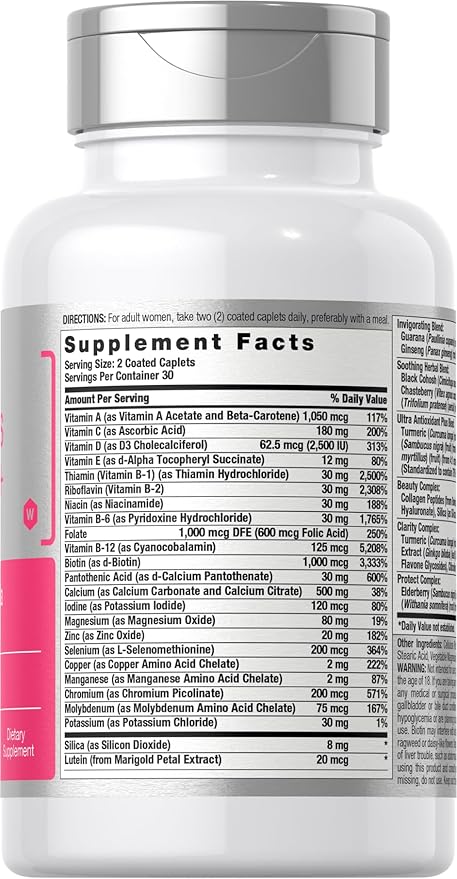 Horbäach Women's Multivitamin 50 Plus | 60 Coated Caplets | Advanced Vitamin Formula | Non-GMO & Gluten Free Supplement