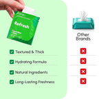 FOMIN Travel Deodorant Wipes - 50 Count - Refreshing Cucumber and Aloe - pH Balanced, Hypoallergenic Mini Deodorant Wipes For Women and Men - Plastic-Free, Individually Wrapped Underarm & Body Wipes