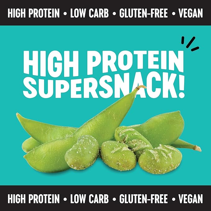 The Only Bean High Protein Snacks, Healthy Snacks for Adults and Kids, Vegan and Low Carb Snacks, Individual Gluten Free Keto Snacks - Edamame Beans Snack (Ranch) - 0.9oz (Pack of 10)