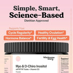 Inositol Supplement Powder with MTHF Folate + Vitamin D3 | Myo-Inositol & D-Chiro Inositol | Hormonal Balance & Healthy Ovarian Support | Vitamin B8 | Alternative to Inositol Capsules | 30 Servings
