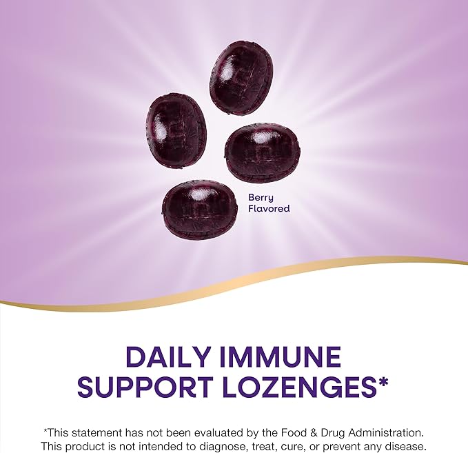 Nature’s Way Sambucus Immune Lozenges – Immune Lozenges for On-the-Go Use*– Zinc, Vitamin C & Black Elderberry Extract – Vegan & Gluten-Free - Original Elderberry Flavor - 24 Count (24 Servings, 1 pk)