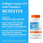 Doctor's Best Collagen Peptides Types 1 & 3 - Collagen Supplement for Women & Men, Supports Hair, Skin, Nails, & Joint Health, Includes 30 mg Vitamin C & 3 g Protein Per Serving, Non GMO - 180 Tablets
