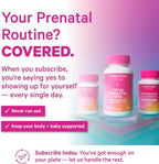 Pink Stork Total Prenatal Vitamins with DHA, Folate, Iron, Choline, and Vitamin B12 - Prenatals for Women to Support Fetal Development, Pregnancy Essentials, Berry Essence, 60 Capsules, 1 Month Supply