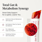 FOODOLOGY Coleology Cutting Stick Jelly (Pomegranate) – Dietary Fiber Supplement for Healthy Weight Management, Chia Seeds & Garcinia Cambogia, Korean Beauty with Collagen (20 Counts, Pomegranate)