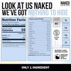 NAKED Collagen Peptides Protein Powder, 60 Servings, Pasture-Raised, Unflavored Grass-Fed Hydrolyzed Collagen Supplement, NSF Certified, Paleo Friendly, Non-GMO, Keto, Gluten Free, 20oz