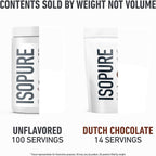 Isopure Bundle of Low Carb 100% Pure Whey Isolate Protein Powder, Dutch Chocolate, 25g Protein Per Serving, 1 Lb, 15 Servings + Isopure 100% Pure Creatine Monohydrate Powder, 100 Servings
