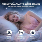 Natural Sleep Aid Gummies - Melatonin Free Supplement - Sleep+ Gummies for Adults - Promote Deep Restful Sleep Naturally Relaxing (60count)