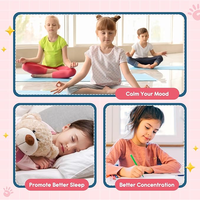 Magnesium Glycinate Gummies for Kids: Calm Magnesium Supplement for Kids & Adults with Zinc Citrate, GABA, Chamomile, Vitamin B6 & C - Sleep, Relaxation & Focus, Juicy Peach & Mango Flavor 60 Count