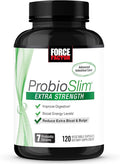 Force Factor ProbioSlim Extra Strength Probiotics for Women and Men with 30 Billion CFUs of Probiotics for Digestive Health, Bloating Relief, and Gut Health, with Prebiotic Fiber, 120 Capsules