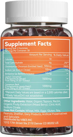 Sugar Free Ceylon Cinnamon Gummies 2000MG, Cinnamon Supplement with Chromium and Cinnamon Bark, Vegan, Non-GMO, Gluten Free, 60 Gummies