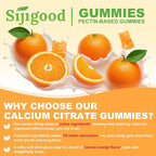 Calcium Citrate Gummies, Calcium Supplements for Women & Men, High Absorption Calcium Gummies with Vitamin D3, Magnesium & Zinc for Muscle, Bone & Immune Support, Orange Flavor, 60 Count