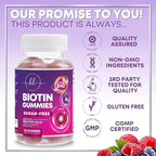 Hair Vitamins Gummies with Biotin 5000 mcg per Serving - Hair Growth Support with Vitamins E & C for Thicker, Stronger & Beautiful Hair - Hair Skin and Nails Vitamin, Gluten Free - 120 Gummies